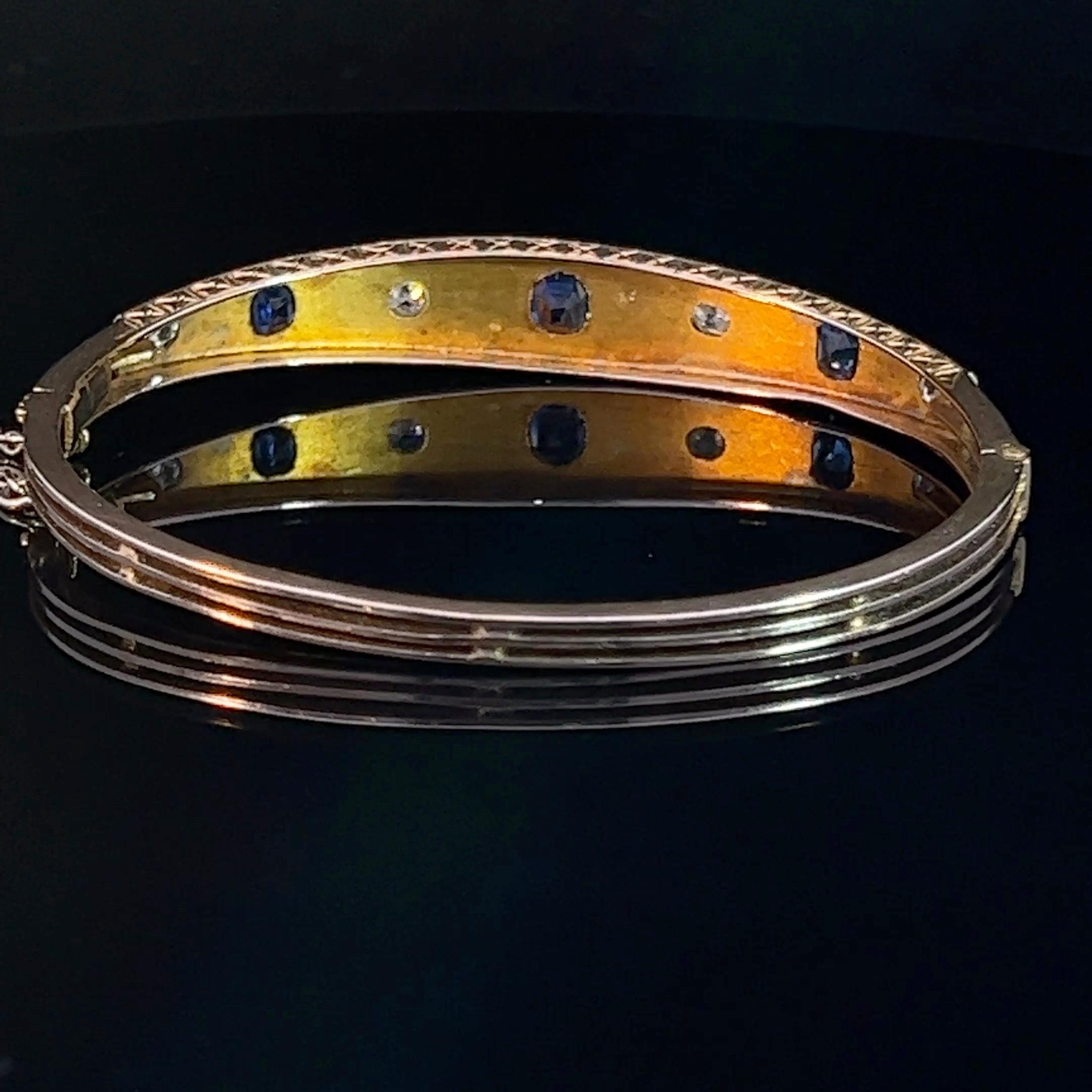Bracelet édouardien en saphir et diamant Circa 1910 Bon état - En vente à ADELAIDE, SA