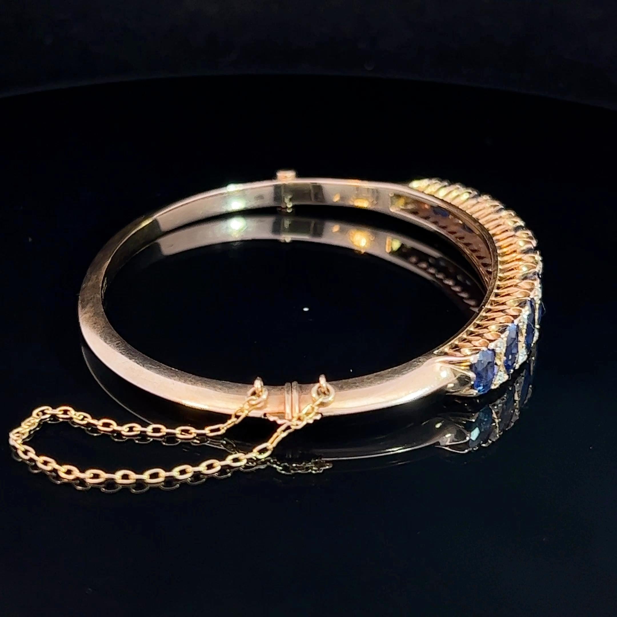 Bracelet édouardien en saphir et diamant Circa 1910 en vente 1