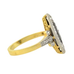 Edwardian Sapphire Diamond Navette Ring