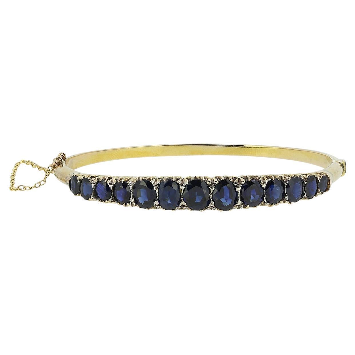 Edwardian Sapphire Hinge Bangle