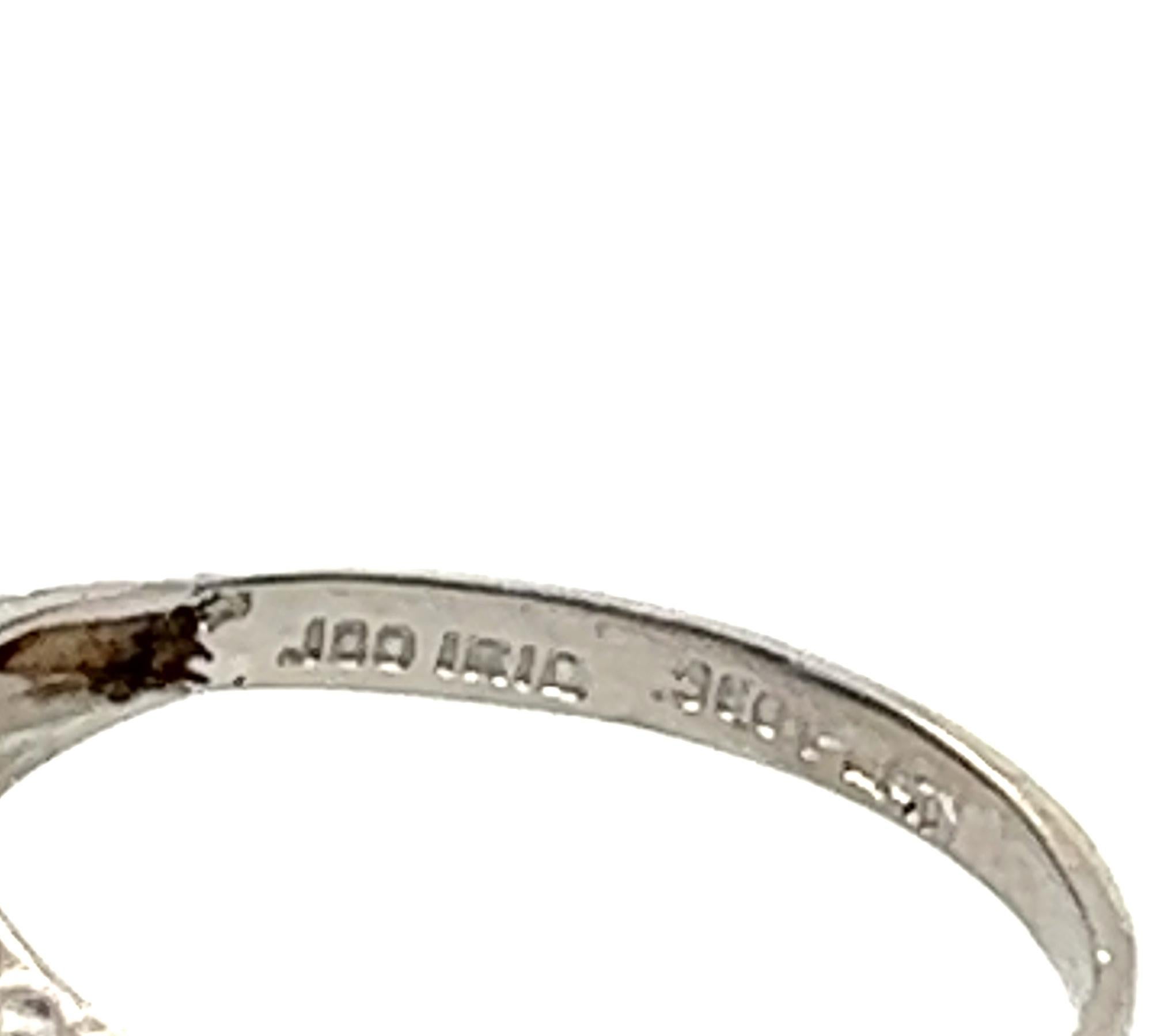 Edwardian Sapphire Ring 1 Carat Solitaire Platinum Antique Original, 1900s In Excellent Condition For Sale In Dearborn, MI