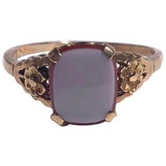 Antique Edwardian Sardonyx and 9 Carat Gold Ring