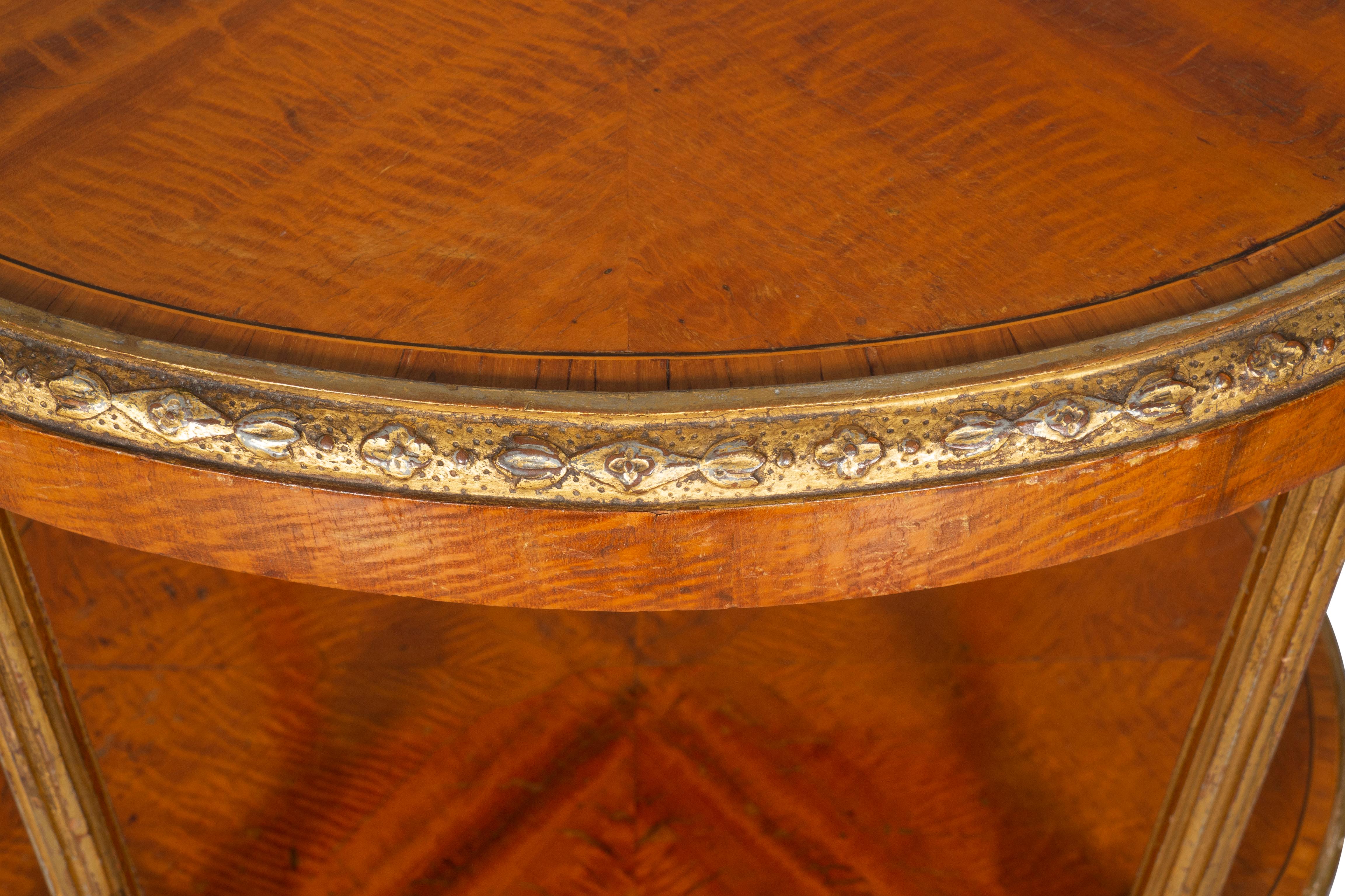 Edwardian Satinwood and Gilded Table For Sale 5