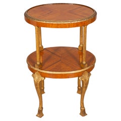 Edwardian Satinwood and Gilded Table