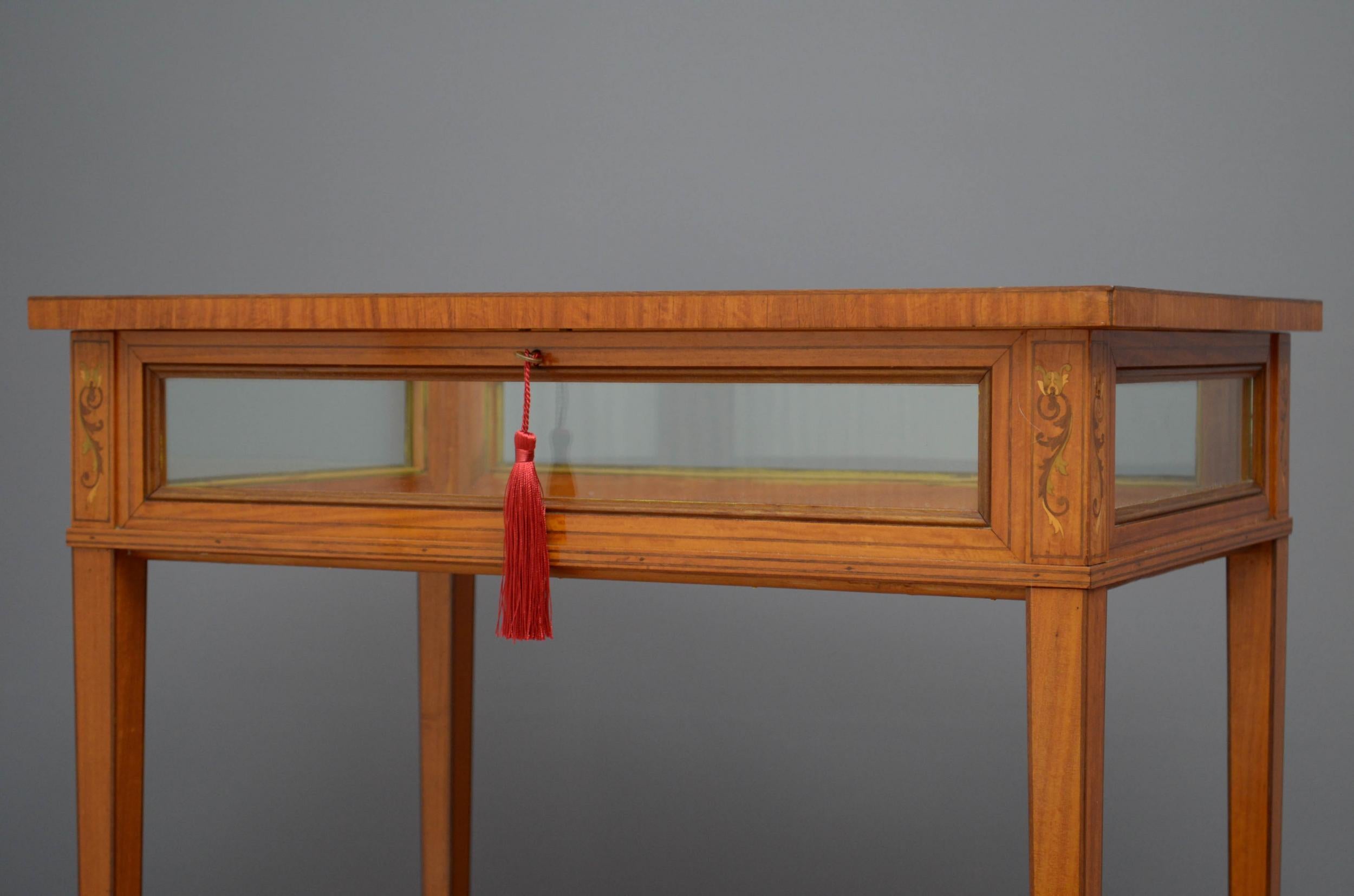 British Edwardian Satinwood and Inlaid Bijouterie Table