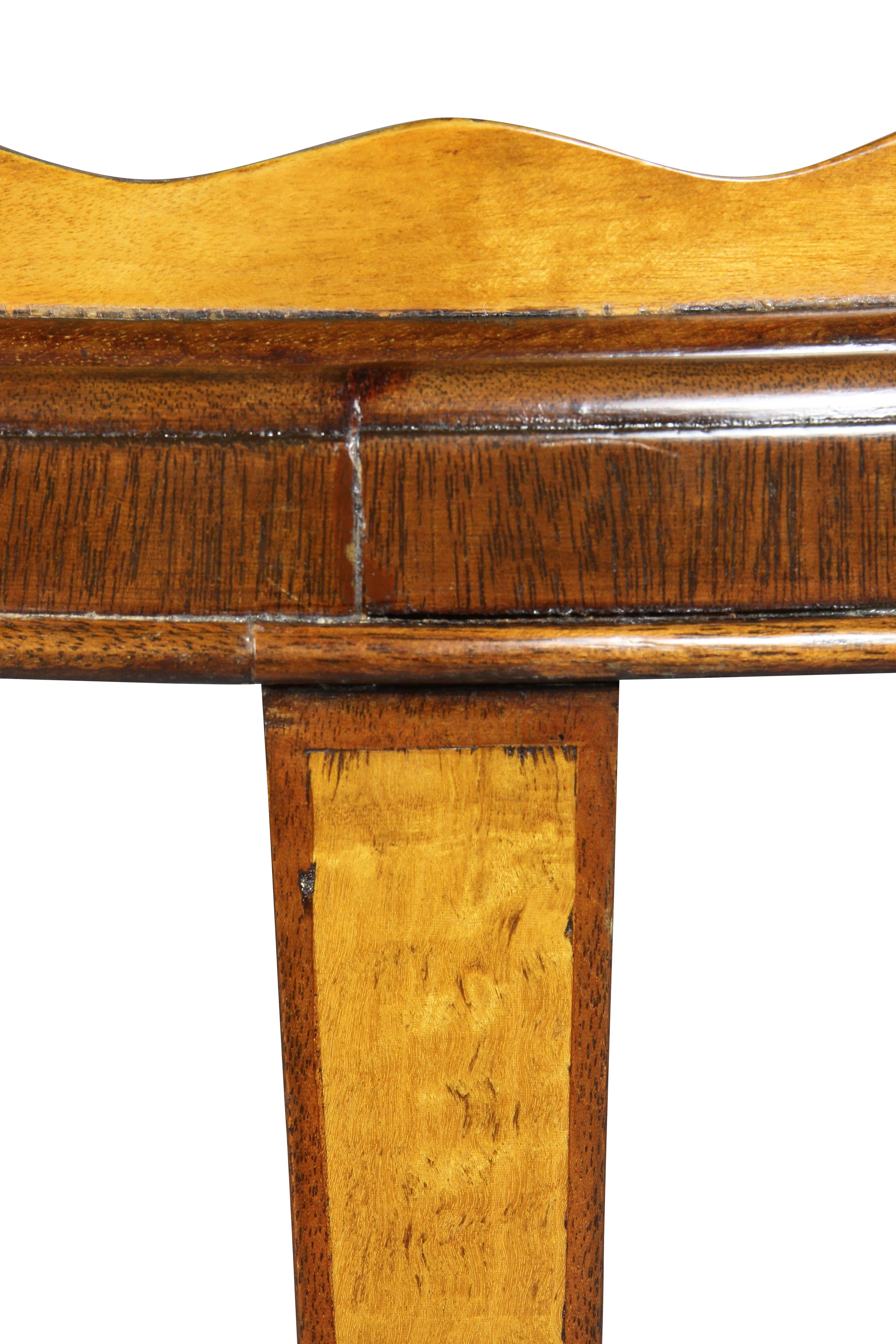 Edwardian Satinwood and Marquetry Tray Table 3