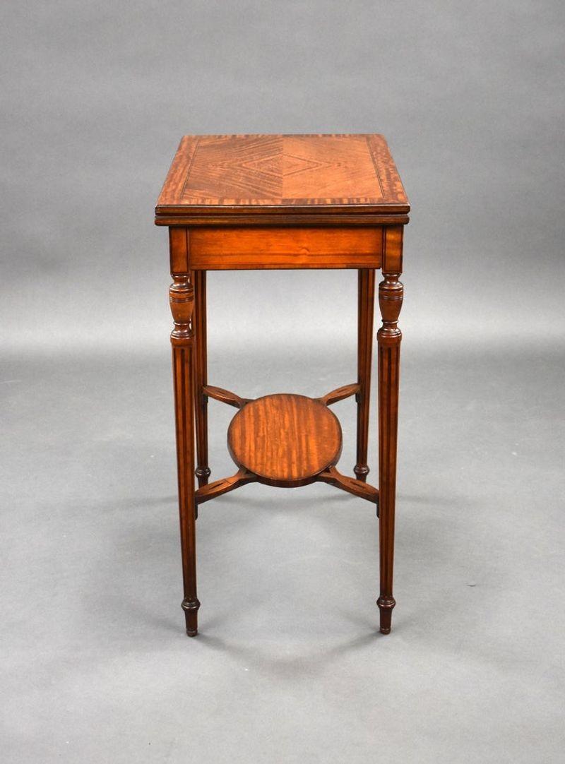 Edwardian Satinwood Card Table For Sale 5
