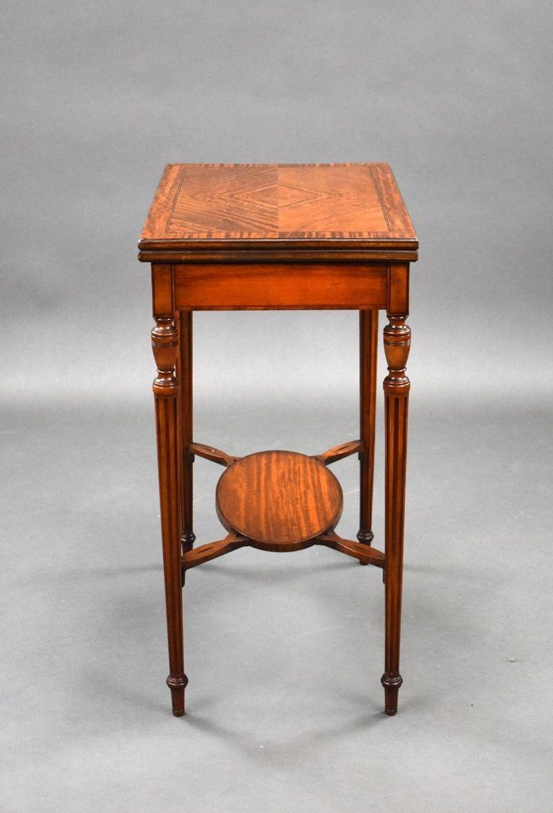 Edwardian Satinwood Card Table For Sale 7