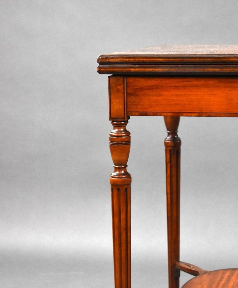 Edwardian Satinwood Card Table For Sale 8