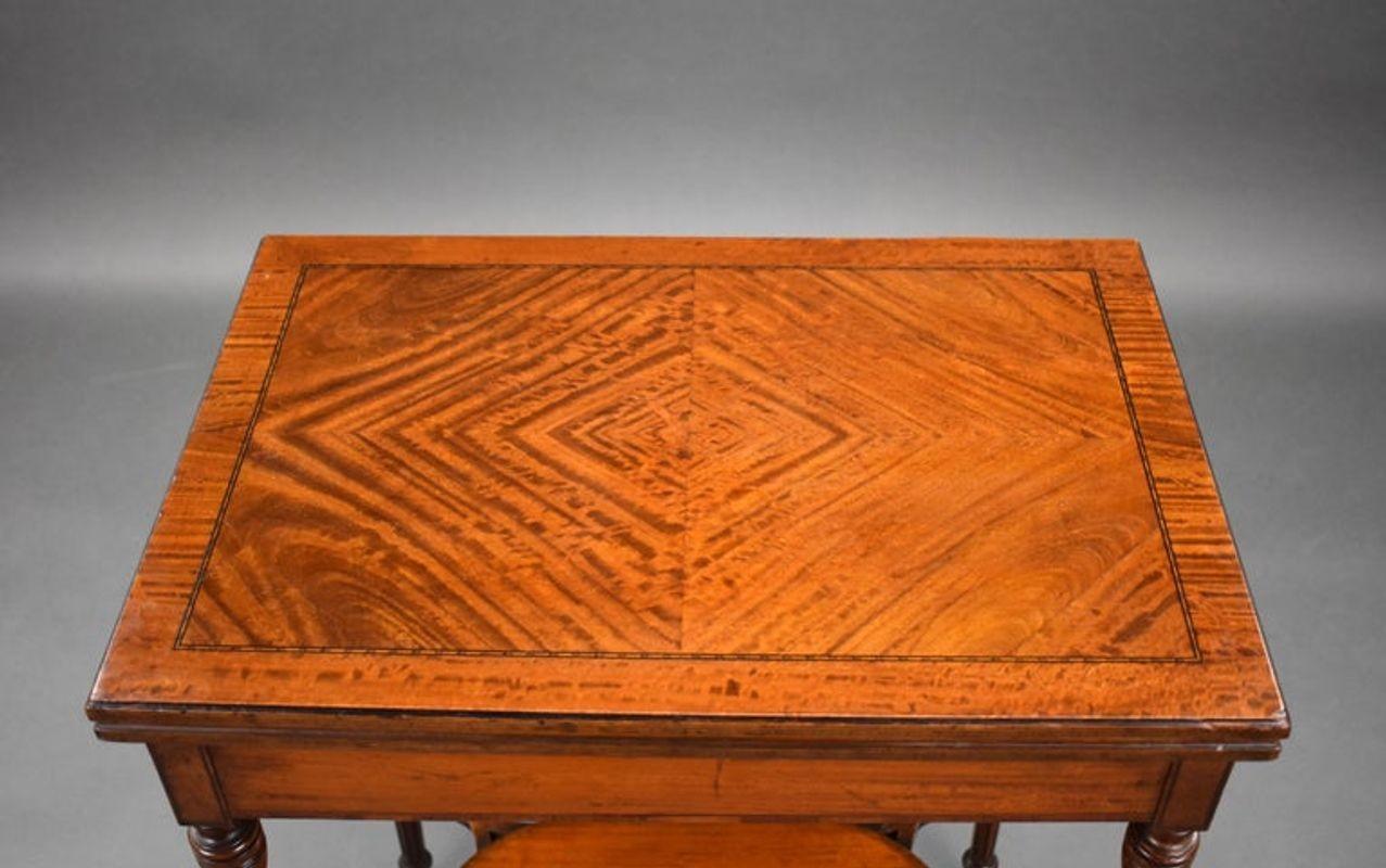 Early 20th Century Edwardian Satinwood Card Table For Sale