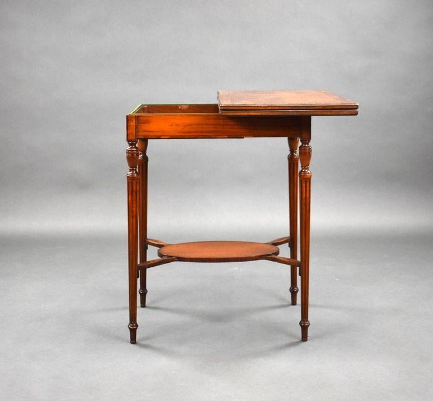 Edwardian Satinwood Card Table For Sale 1