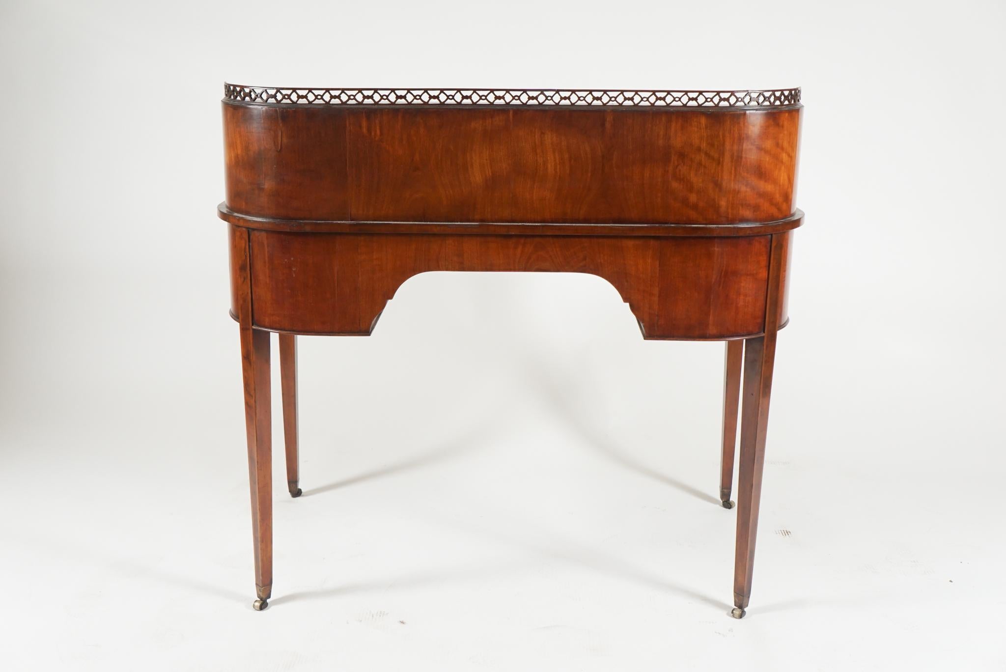 Edwardian Satinwood Carlton House Desk 2