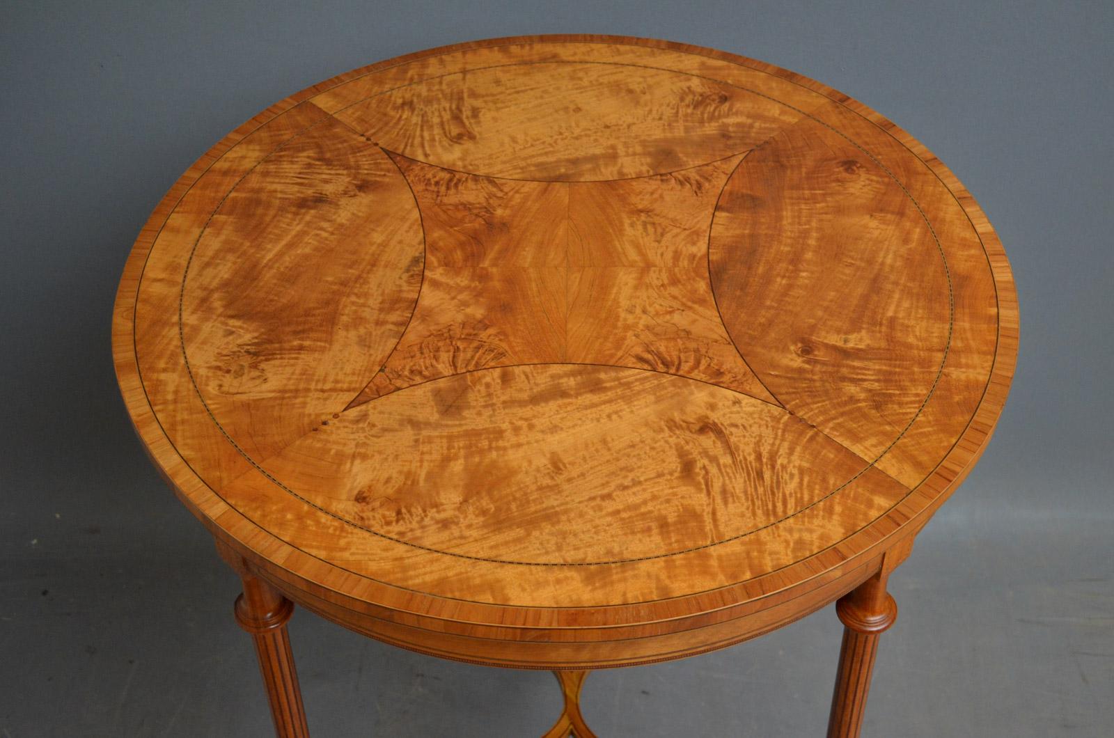 Early 20th Century Edwardian Satinwood Centre Table