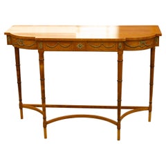 Antique Edwardian Satinwood Console Table