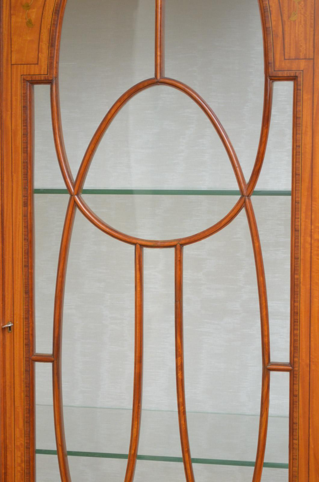 Edwardian Satinwood Display Cabinet 1