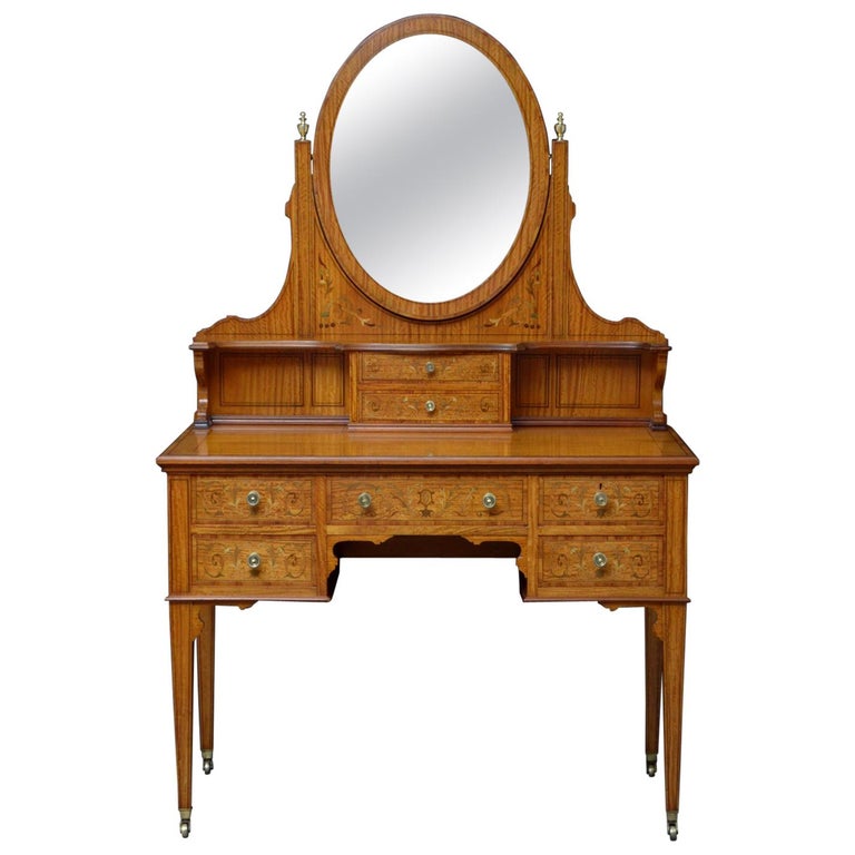 Edwardian Satinwood Dressing Table at 1stDibs
