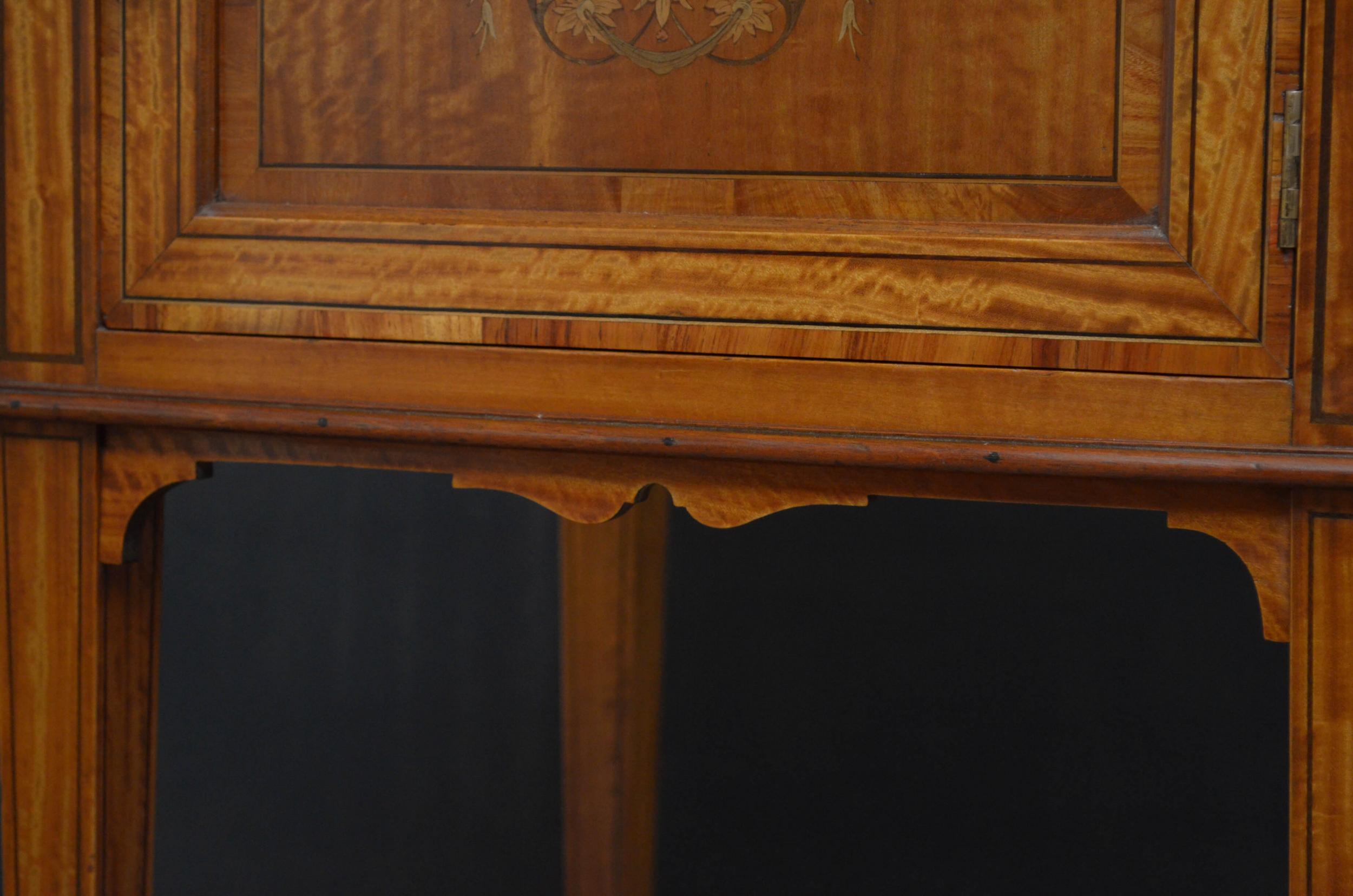 Edwardian Satinwood Dressing Table with Bedside Cabinet 13