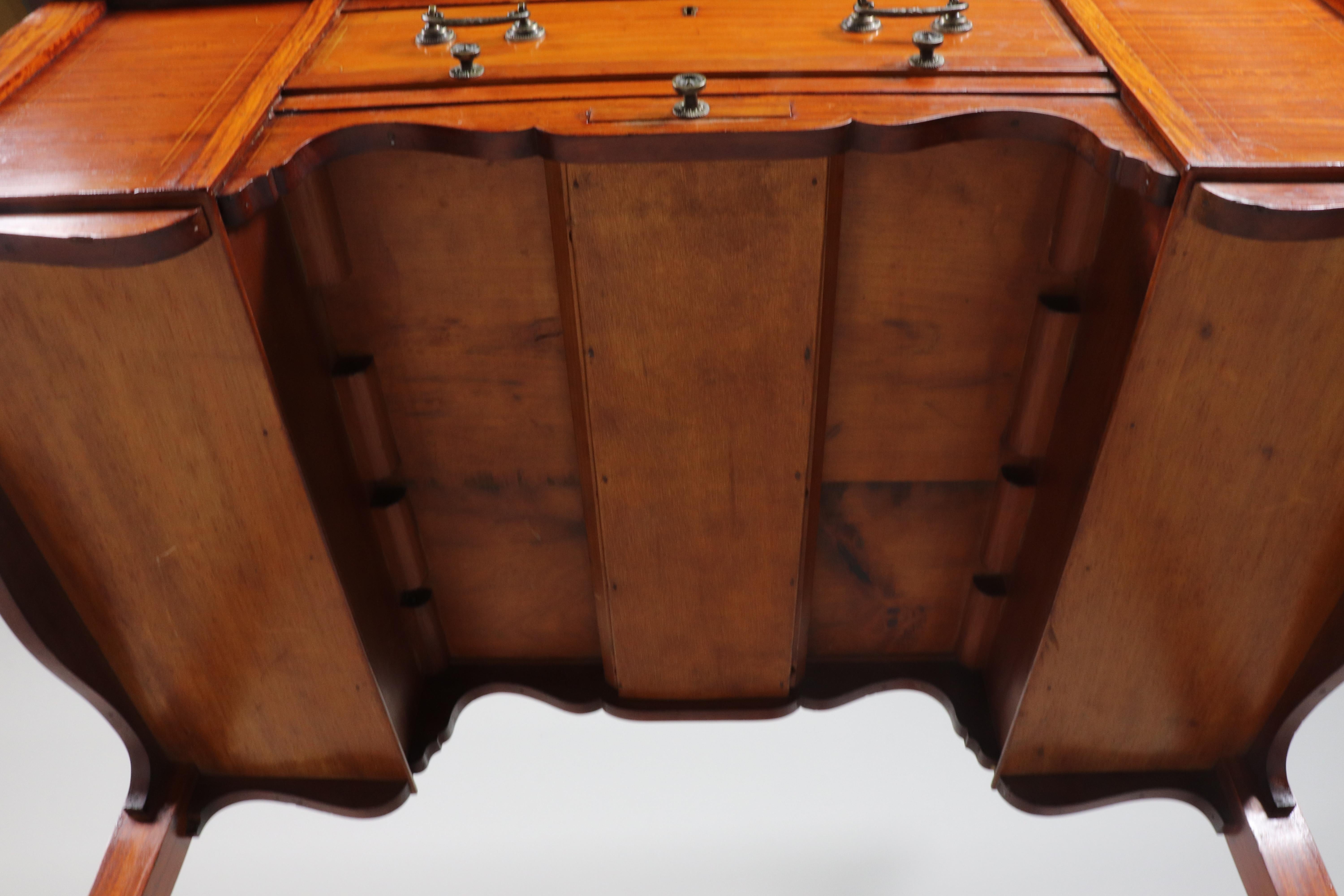 Edwardian Satinwood Hand-Painted Metamorphic Game Table For Sale 9