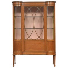 Edwardian Satinwood Inlaid Display Cabinet