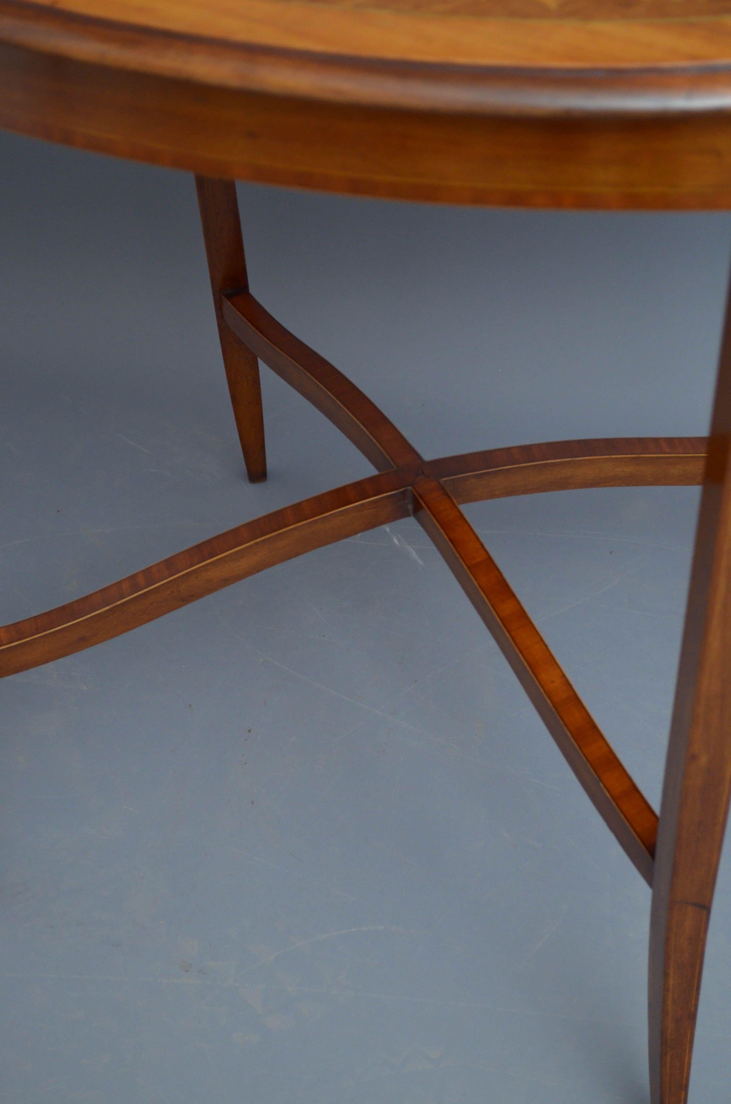 Edwardian Satinwood Occasional Table For Sale 7