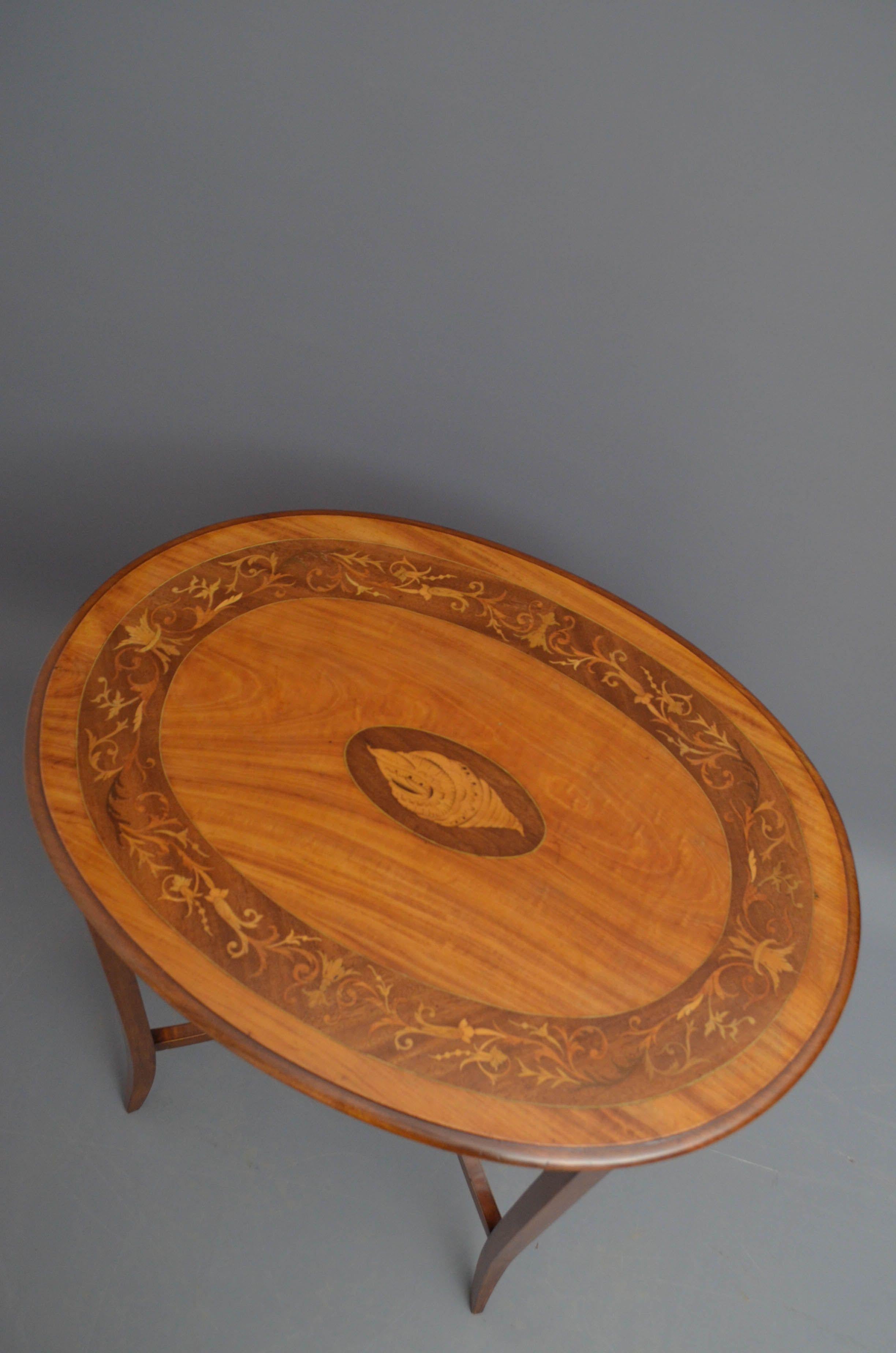 Edwardian Satinwood Occasional Table In Good Condition For Sale In Whaley Bridge, GB