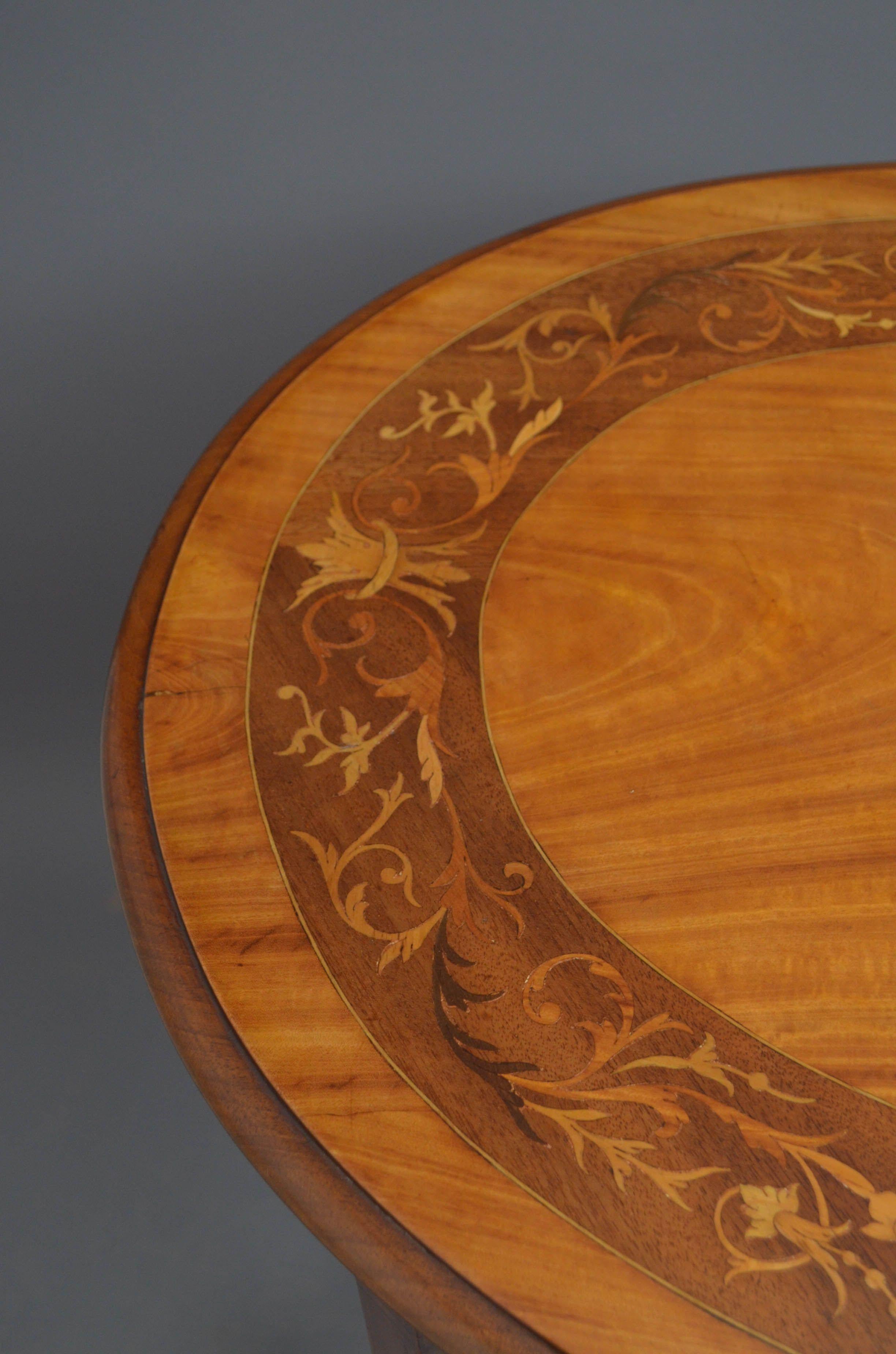 20th Century Edwardian Satinwood Occasional Table For Sale