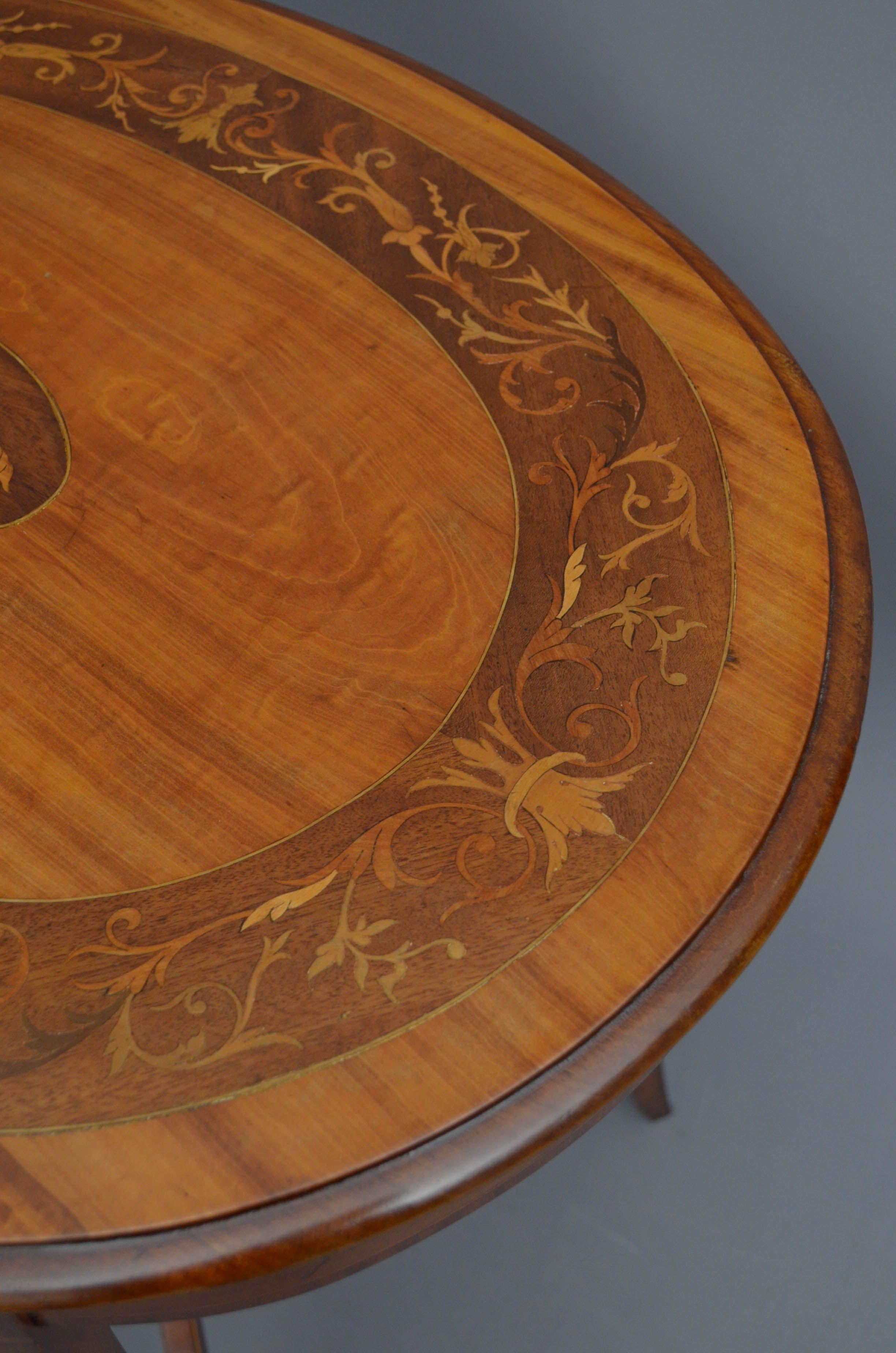 Edwardian Satinwood Occasional Table For Sale 2