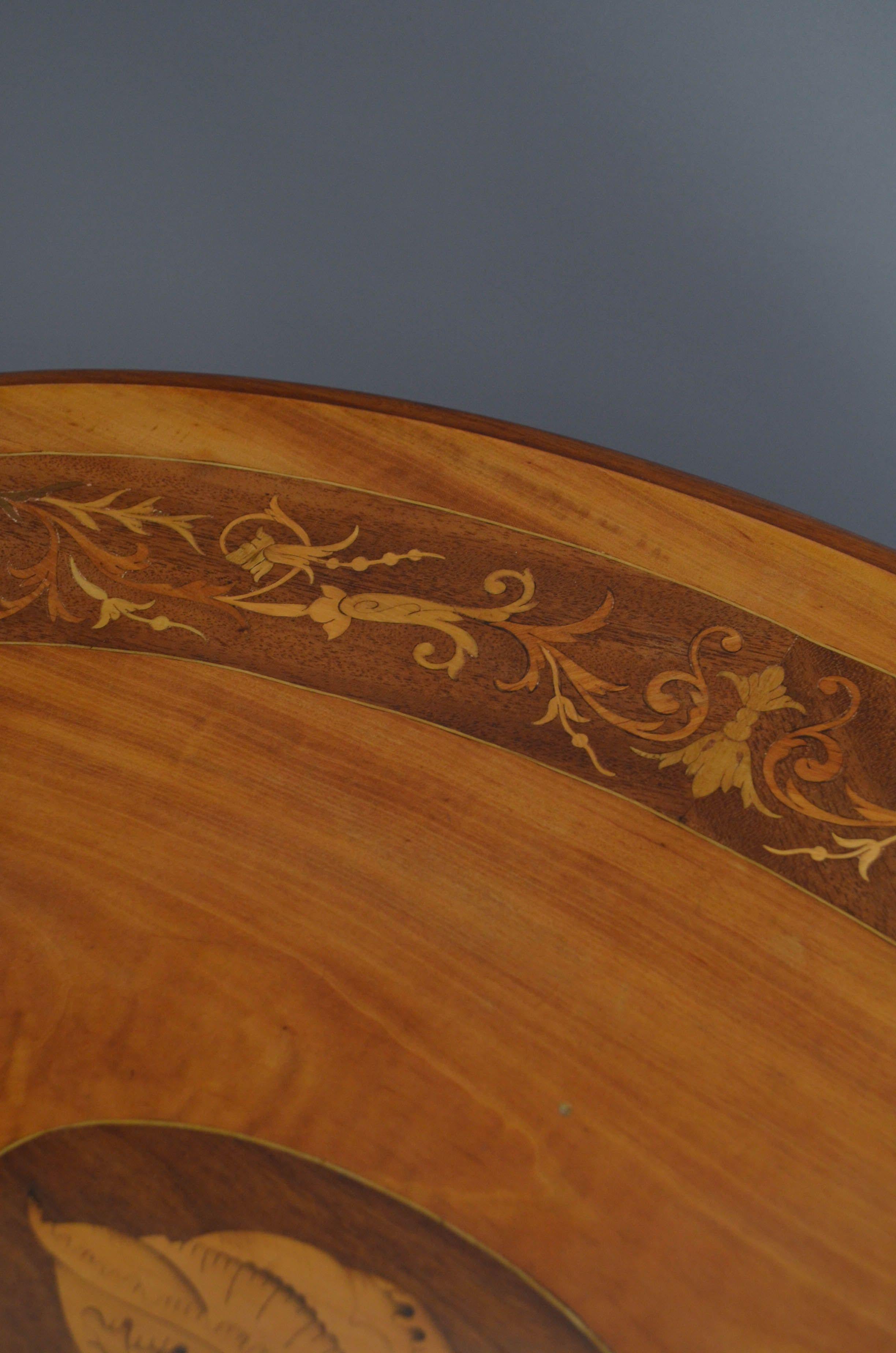 Edwardian Satinwood Occasional Table For Sale 3