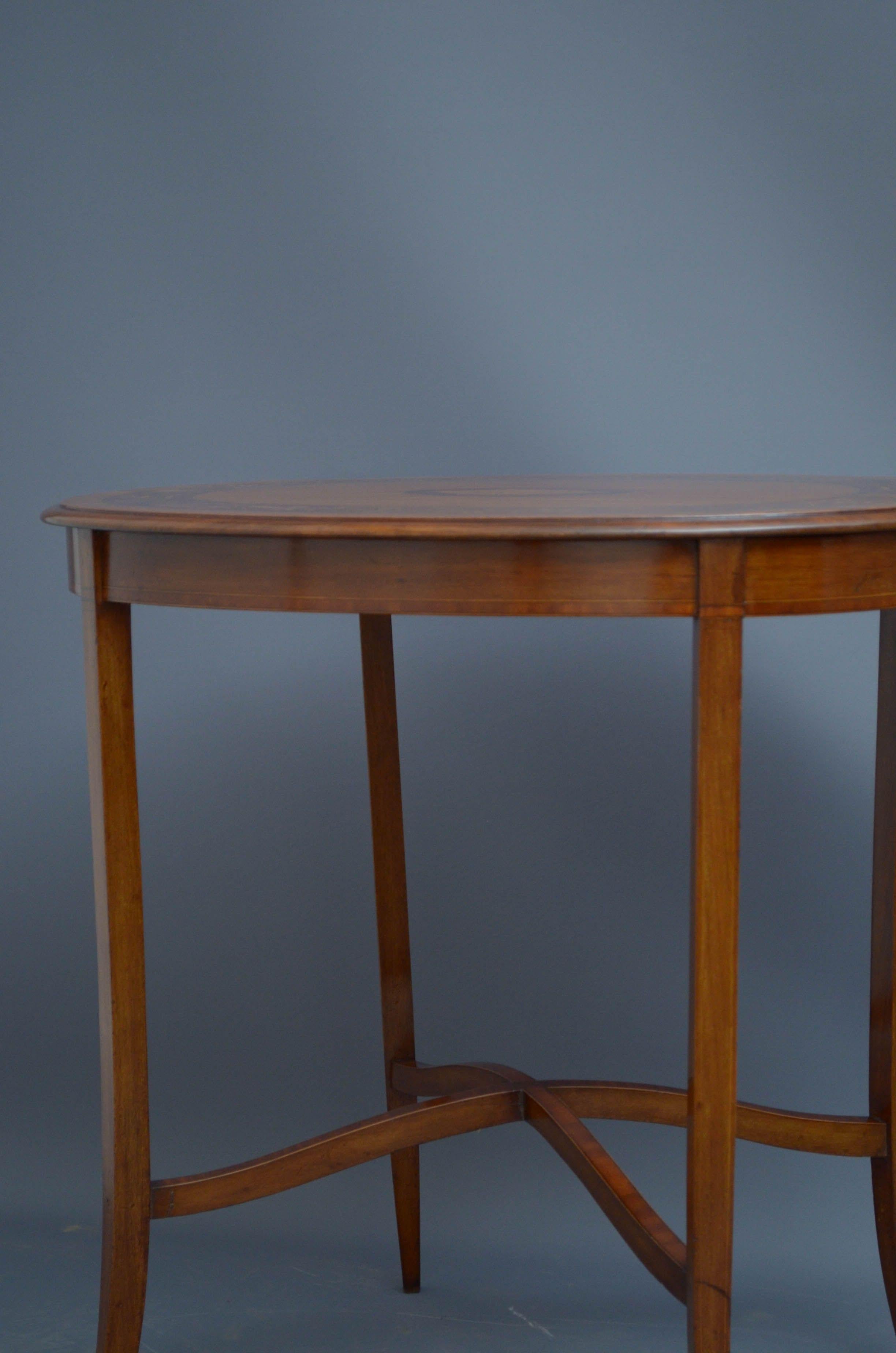 Edwardian Satinwood Occasional Table For Sale 5