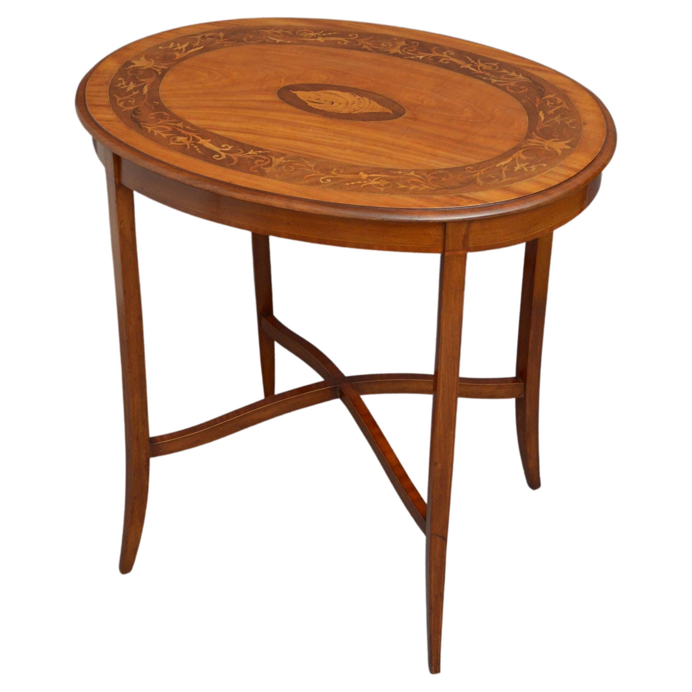 Edwardian Satinwood Occasional Table For Sale