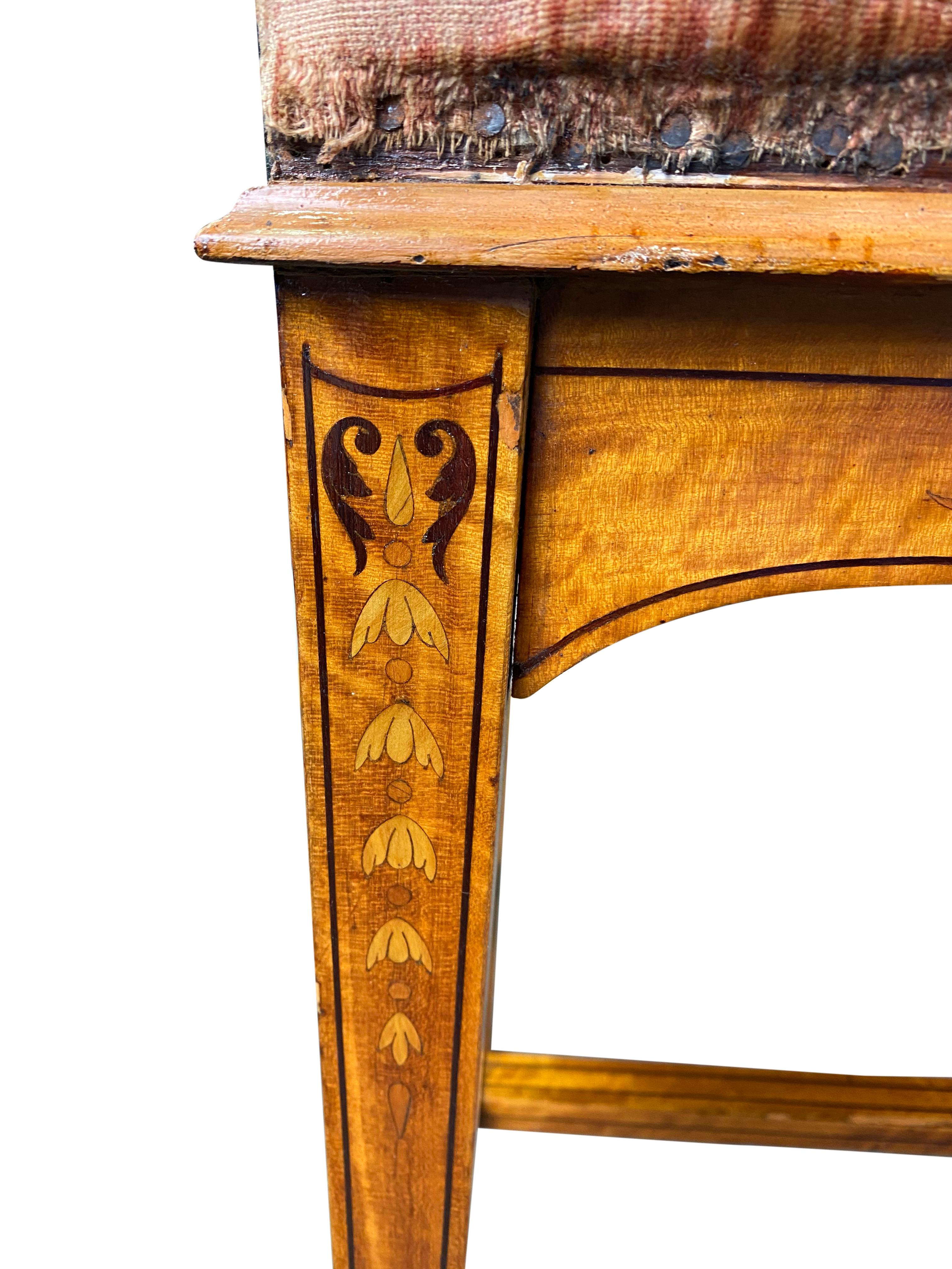 Edwardian Satinwood Stool, 19th Century In Good Condition For Sale In London, GB