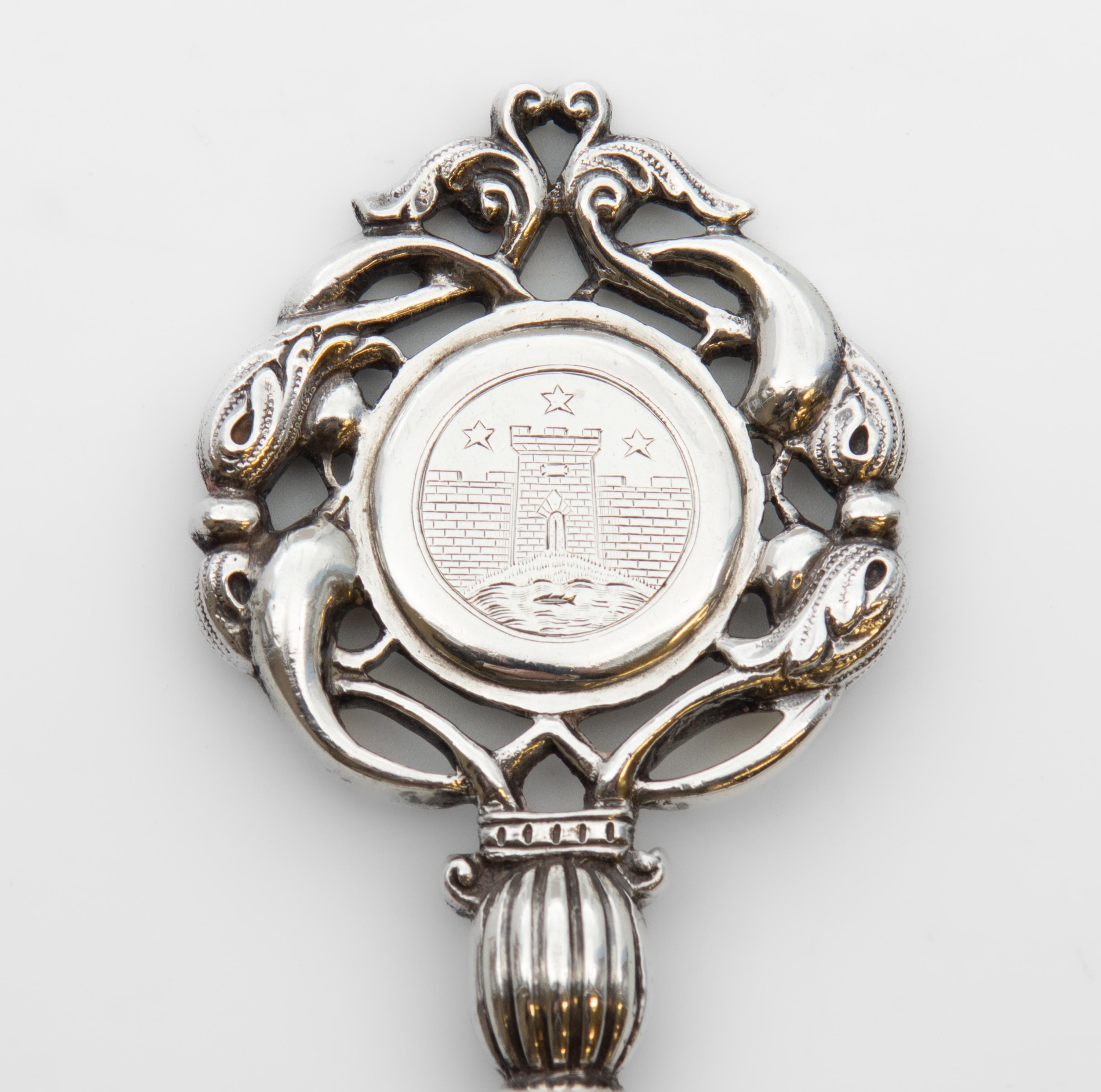 Engraved Edwardian Scottish Silver Presentation Key For The Perry Bandstand 1905 For Sale