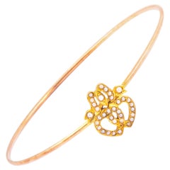 Bracciale edoardiano in oro 9 carati e perle di seme