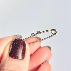 Edwardian Seed Pearl and 9 Carat Gold Horseshoe Pin Brooch