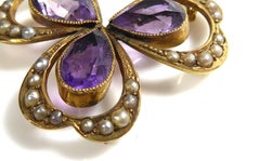 Edwardian Seed Pearl and Amethyst Pendant