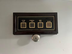 Edwardian Servants Bell Board in Mahogany Case with Glass Panel, 1910s. England