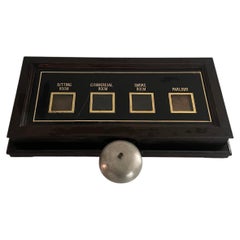 Edwardian Servants Bell Board in Mahogany Case with Glass Panel, 1910s. England