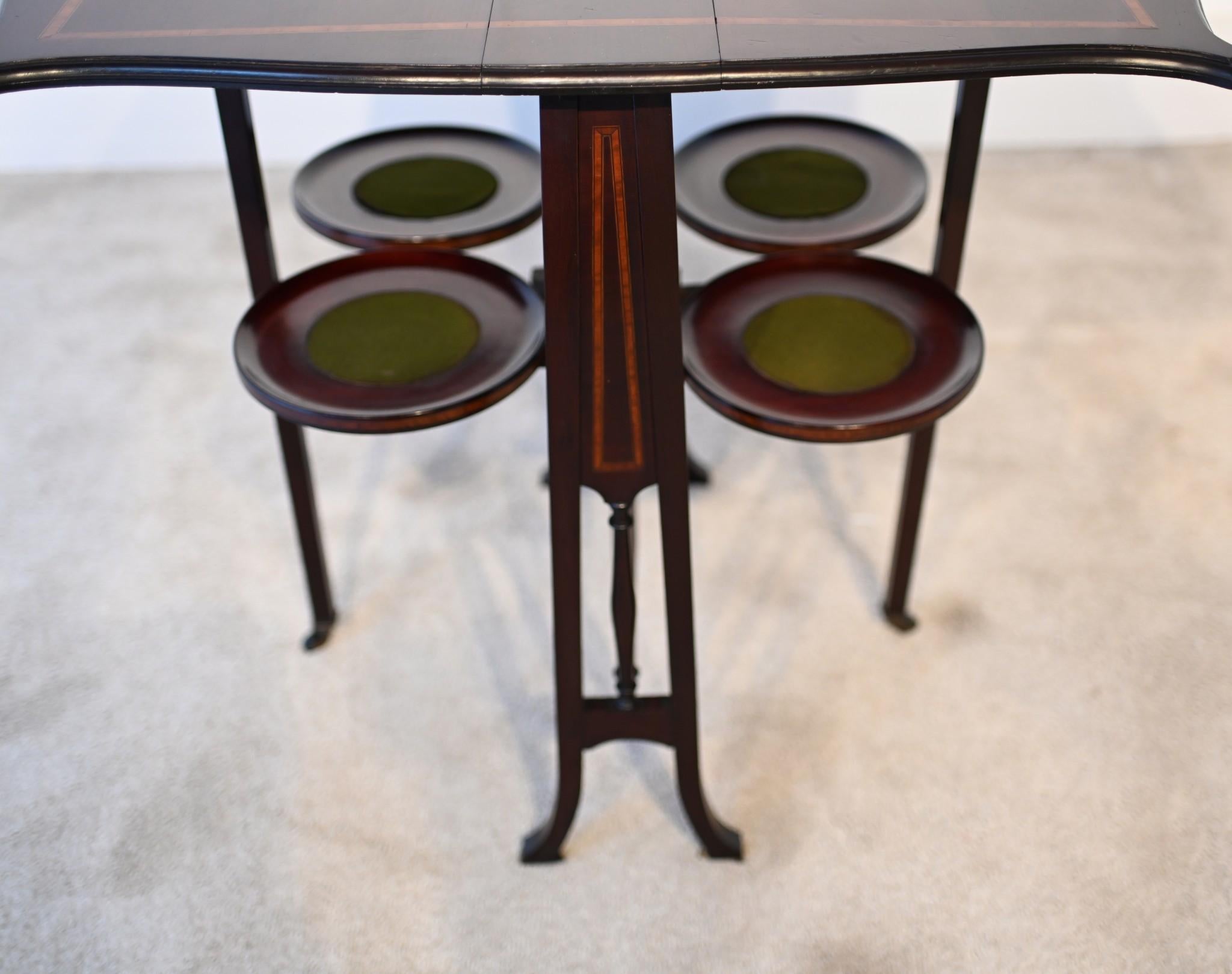 Edwardian Serving Table Cake Stand Art Nouveau 1900 For Sale 5