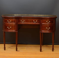 Edwardian Shapland & Petter Mahogany Kidney Shaped Writing Table/Desk