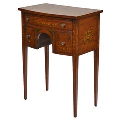 Edwardian Sheraton Revival Painted Satinwood Small Side Table