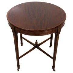 Edwardian Sheraton Style Inlaid Mahogany Occasional Table