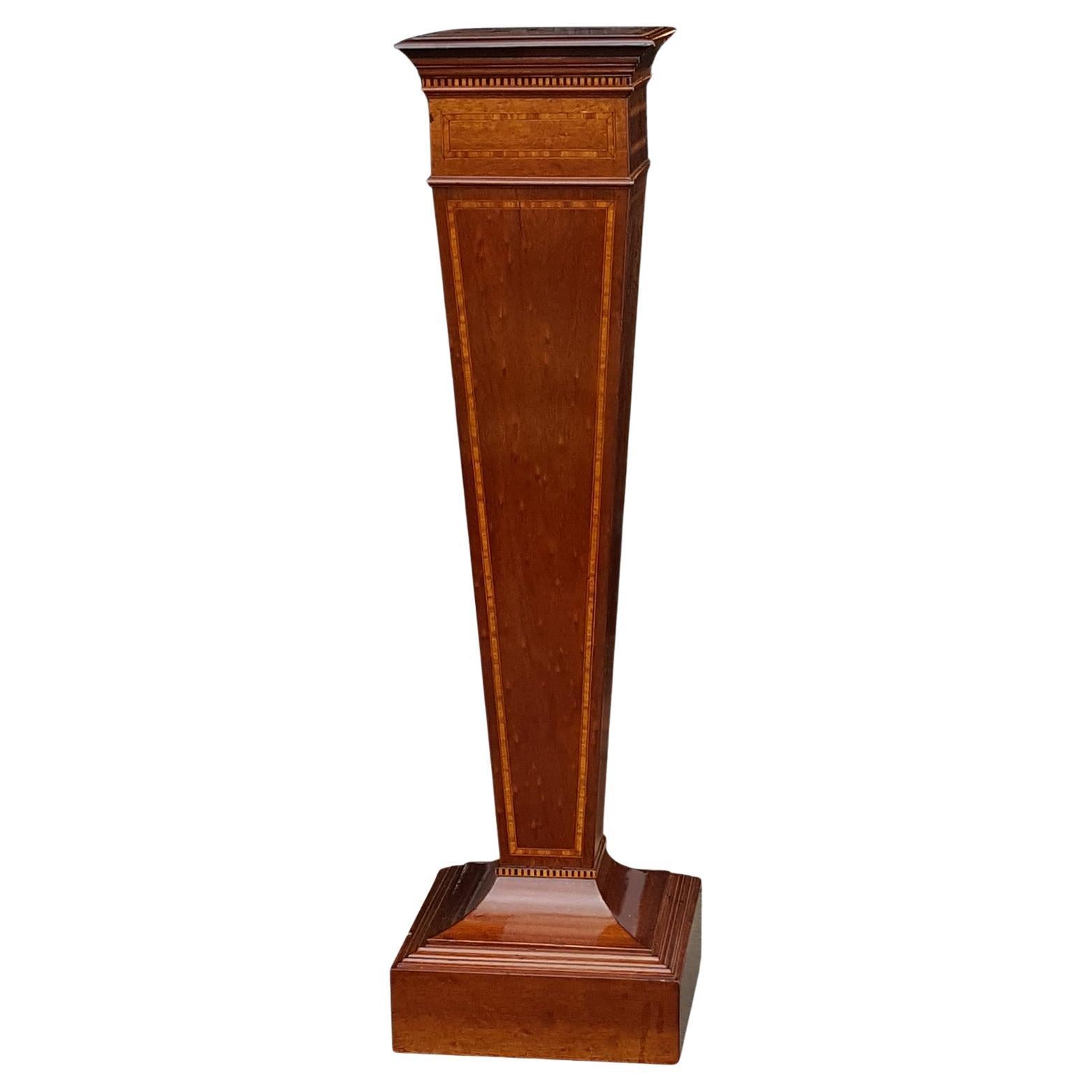 Edwardian Sheraton Style Mahogany Pedestal