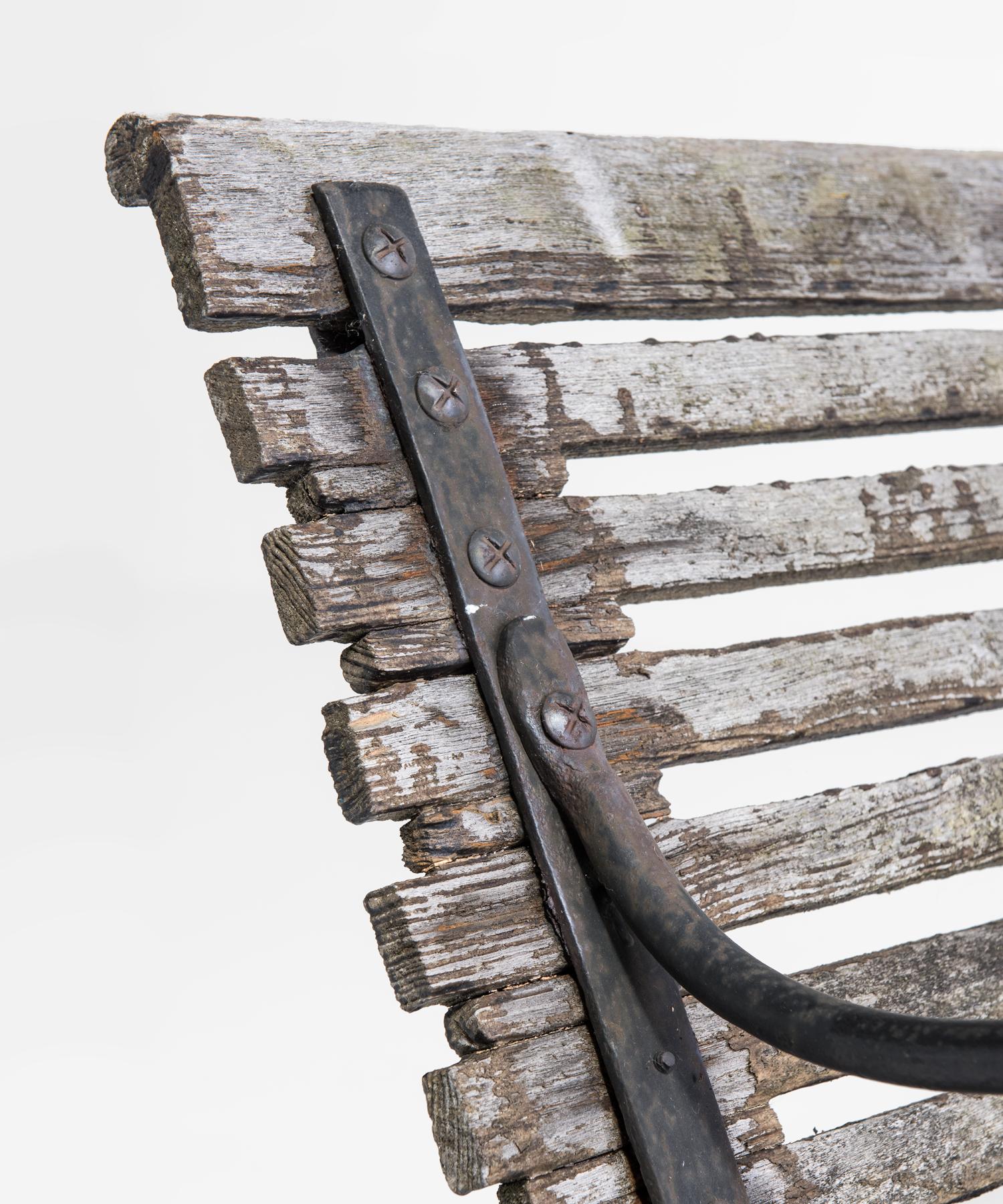 English Edwardian Ships Steamer Bench, England, circa 1900