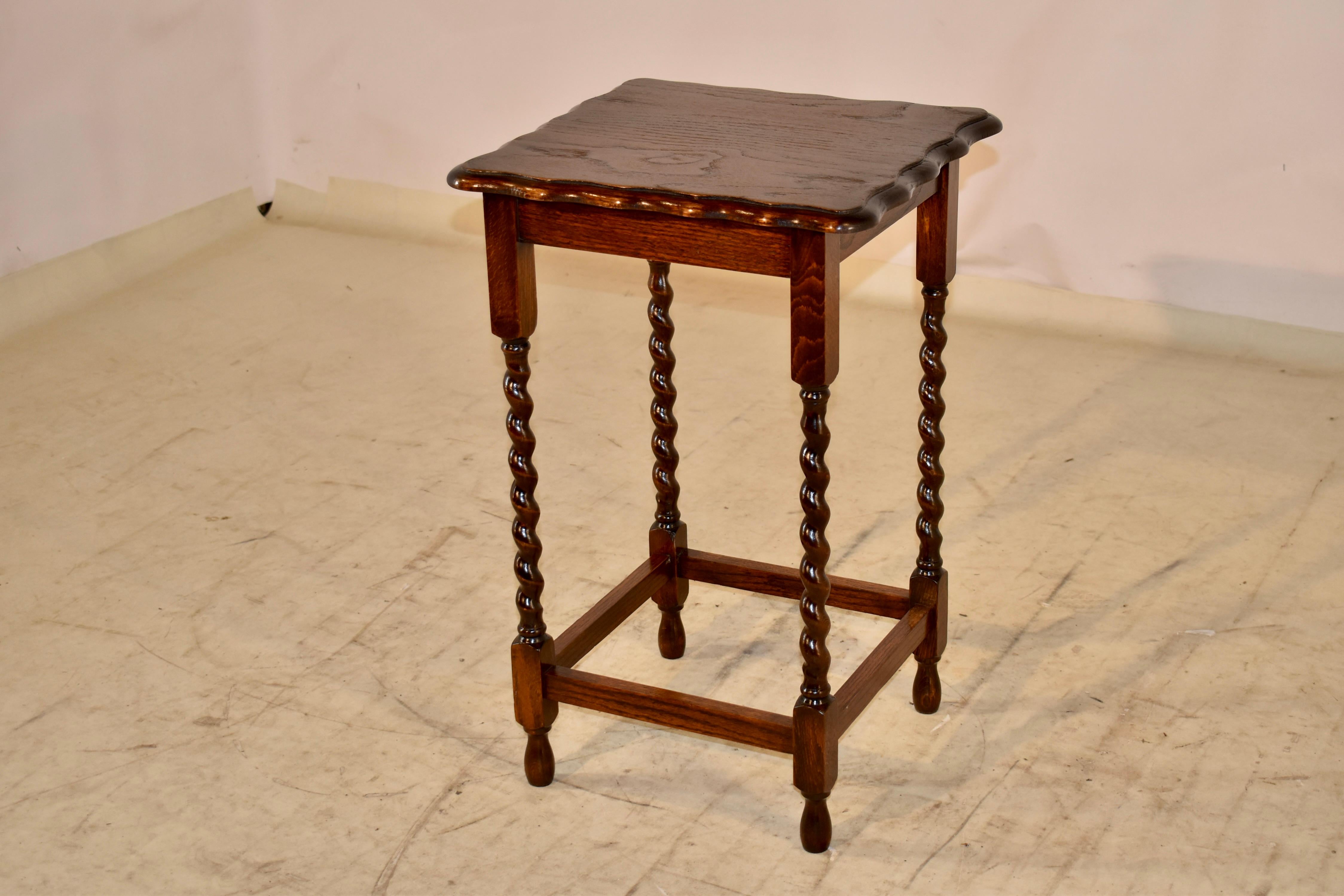 Turned Edwardian Side Table, circa 1900 For Sale