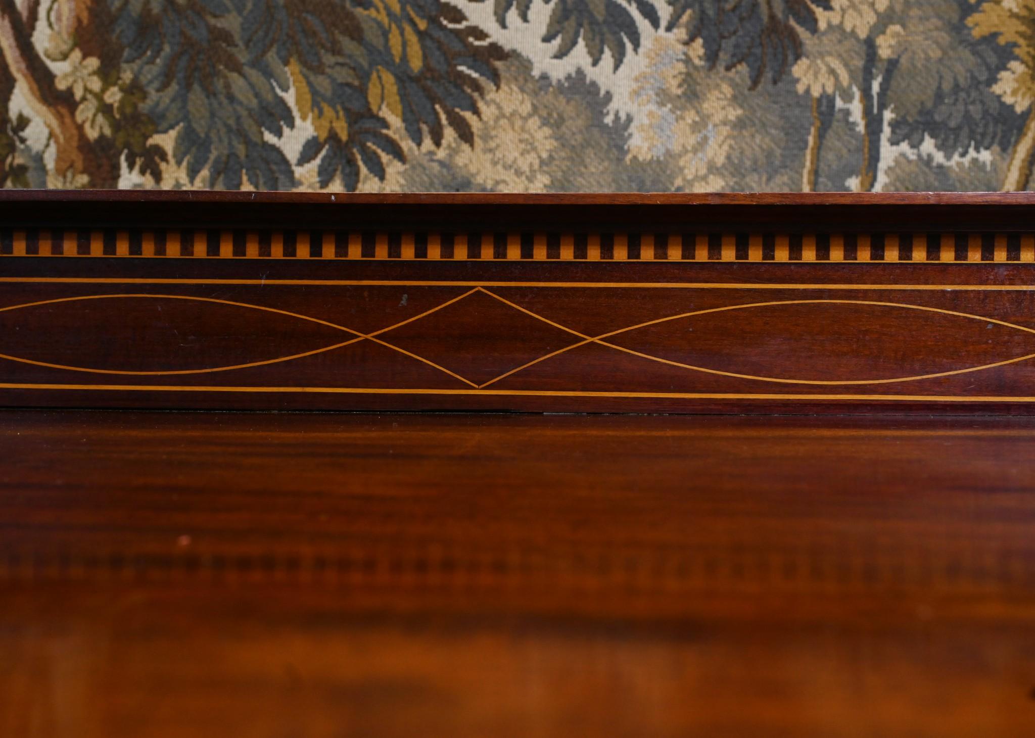 Edwardian Sideboard Mahogany Server Sheraton Inlay 1910 For Sale 2