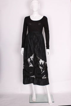 Edwardian Silk & Net Embroidered Black Skirt