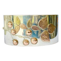 Edwardian Silver and Gold Overlay Bangle