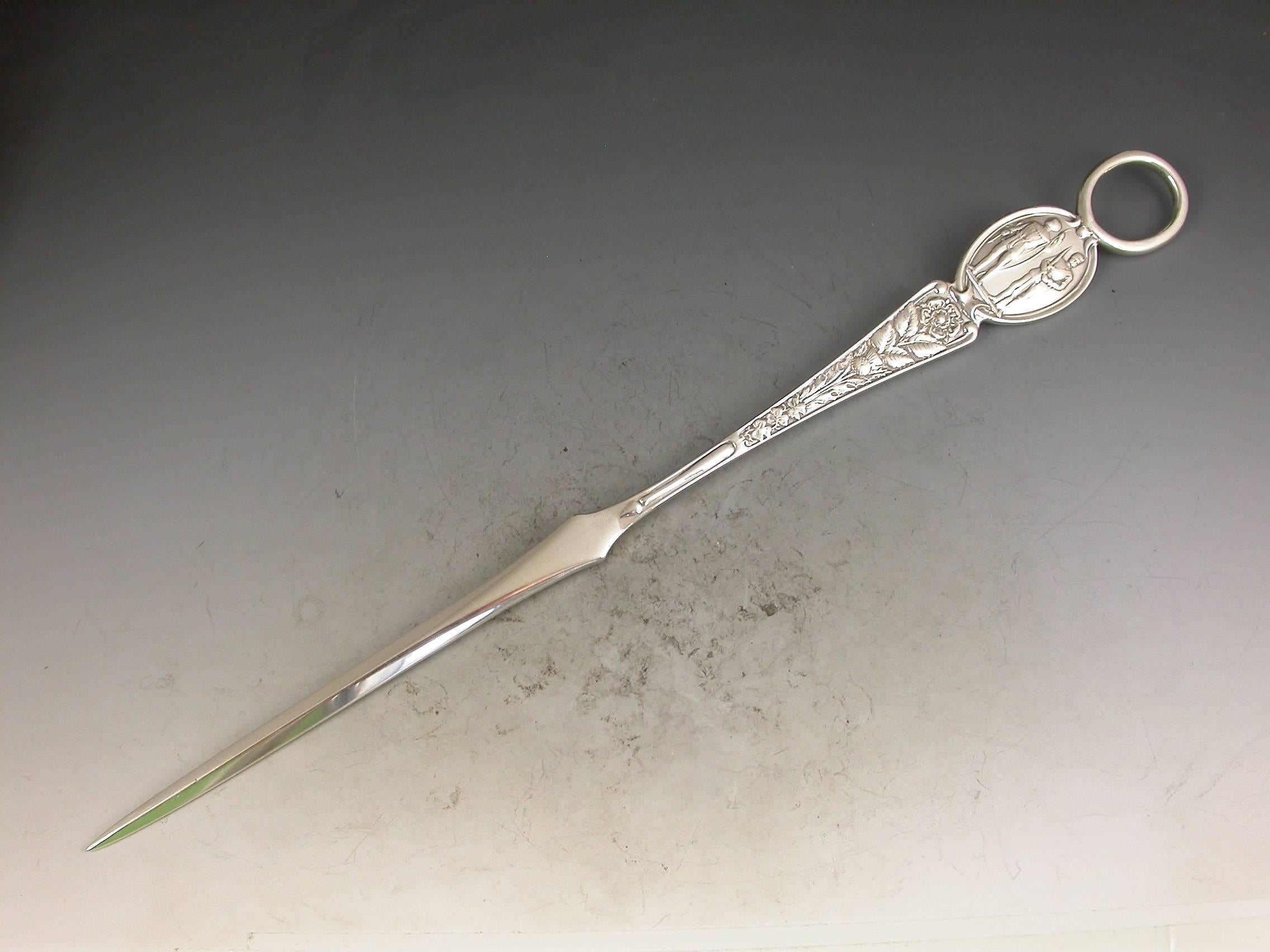 Edwardian Silver Bisley Shooting Prize Letter Opener / Skewer, Sheffield, 1904 In Good Condition For Sale In Sittingbourne, Kent