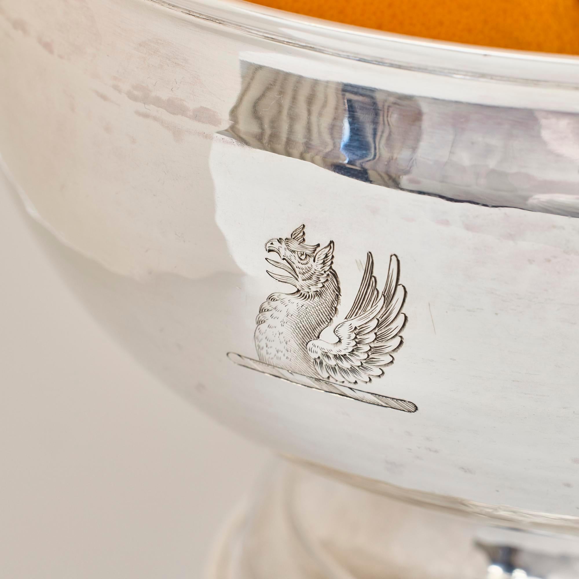 Cuenco eduardiano de plata principios del siglo XX en venta