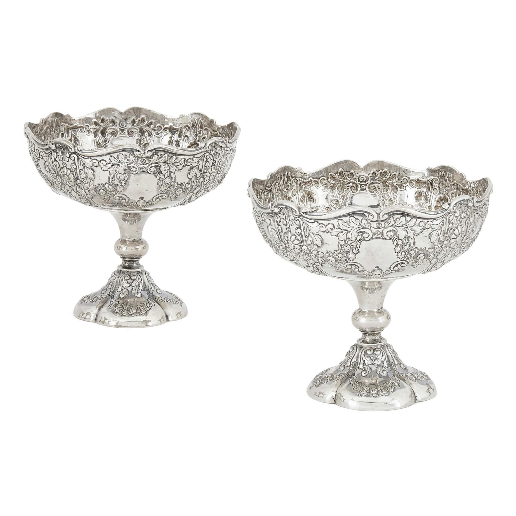 20th Century Edwardian Silver Centrepiece Suite by Horace Woodward & Co. London For Sale